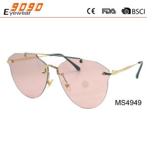 Wholesale New colorful fashion sunglasses,made of metal with plastic tip,suitable for women from china suppliers
