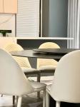 Creative Rock Plate Luxury Hotel Furniture Rotating Round Table Chairs
