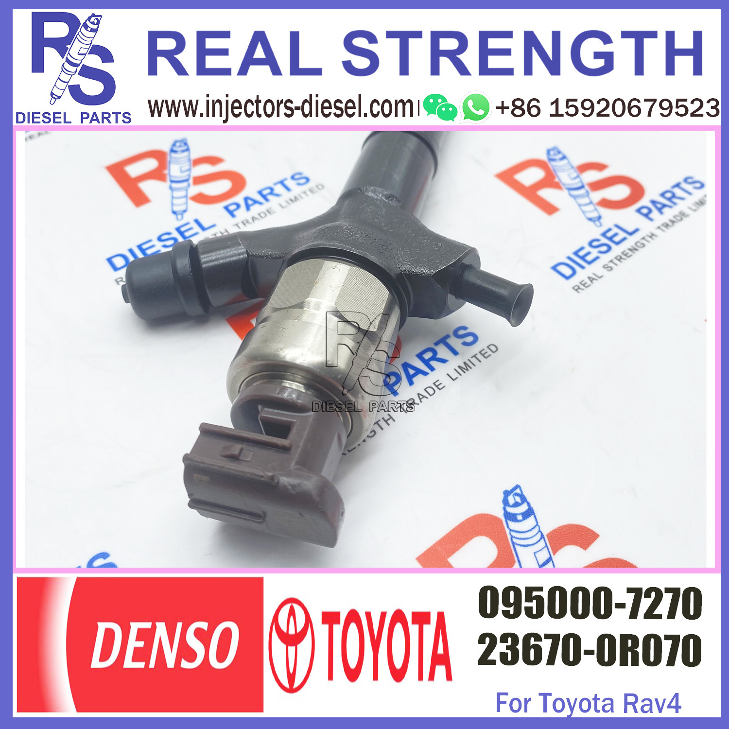 Diesel Common Rail Fuel Injector 095000-7640 095000-7630 095000-7280 095000-7270 for TOYO-TA 23670-0R170 23670-09290
