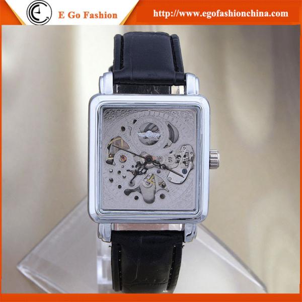 WN15 Winner Watches Square Dial Hollow Out Dials Watches Man Mechanical Watch