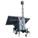 Urban Mobile Solar Surveillance Trailer For Garden Parking Lot Commercial