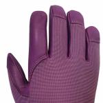 Girls Purple Gardening Work Gloves Leather For Rose Garden Multiple Sizes