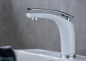 Wholesale ROVATE Single Handle Bathroom Faucet , Modern Bathroom Faucets White Painting from china suppliers