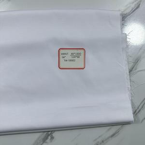 Wholesale 110*80 100 Percent Polyester Robes Bleached Fabric 48*150D Clothing Fabric from china suppliers