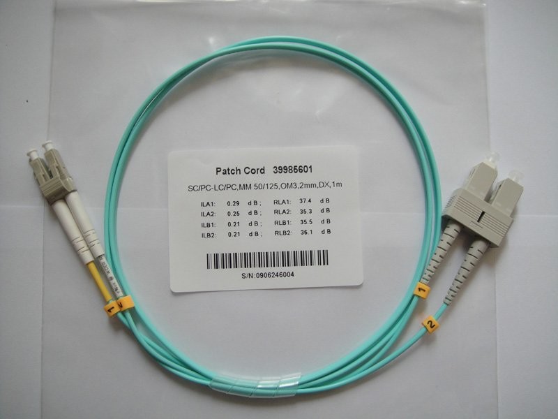 1, 2, 3 meter or customized PC, UPC, APC LC SM Fiber Optic Patch Cord ≥45 dB return loss