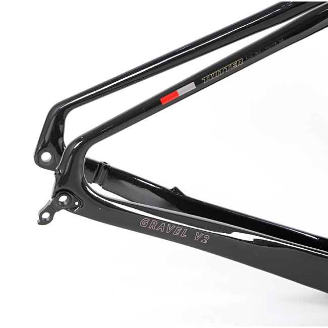 700x40C Carbon Gravel Frameset , 48cm Bike Frame For Gravel Hybrid Cycle