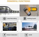 9.66 11.66 11.88 Inch Media Rear View Mirror Dashcam Dual 1080P Car DVR ADAS