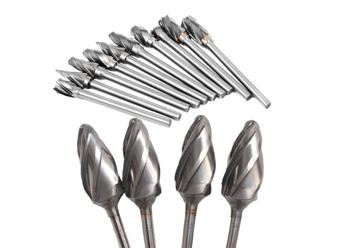 Single Cut Tungsten Carbide Rotary Burrs For Aluminum Workpiece Grinding