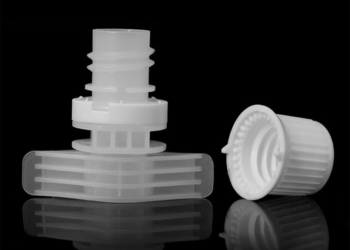 Natural Color 9.6mm Dia Plastic Spout Caps Double Gaps Suction Nozzle