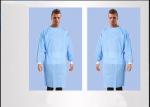 High Performance Waterproof Surgical Gowns , Blue Disposable Overalls Non Toxic