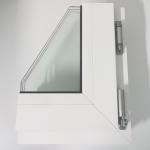 GKBM 65 Extrusion UPVC Casement Window Profiles Structural Components