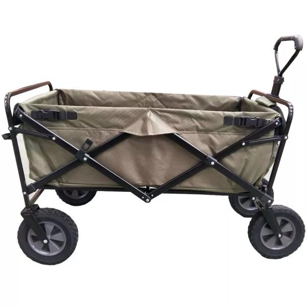 260KGS Weight Capacity Green Oxford Cloth Folding Cart for Easy Outdoor