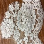 Jacquard Lace border for Wedding dress Cord lace edge in Ivory Color