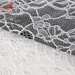 High quality White nylon lace fabric for long dress