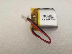 Wholesale Beauty device Li Polymer Battery , 3.7V 752020 250mAh Lipo Polymer Battery from china suppliers