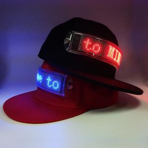 Wholesale Flashing scrolling message LED cap which canbe changed the message by client