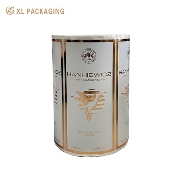 Embossed textured paper stickers rectangular custom labels for business packaging