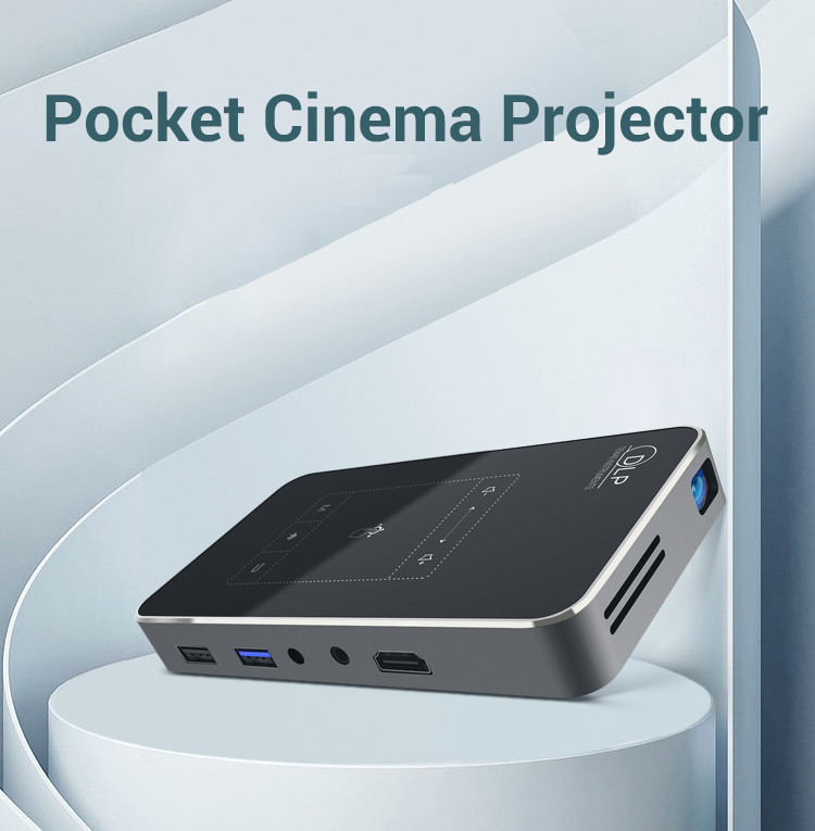 Mini Beamer 4K Portable Projector Video Smart DLP For Home Meeting Class Presentation