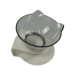 Anti Ant Cute Pet Bowls With Lid Transparent 15 Degree Tilted Cat Bowl Cervical