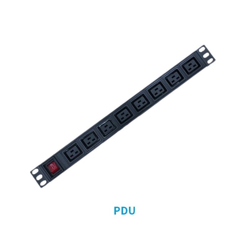 19 Inch 8 Way Socket PDU Max Output Power 2500W For Cabinet Accessories
