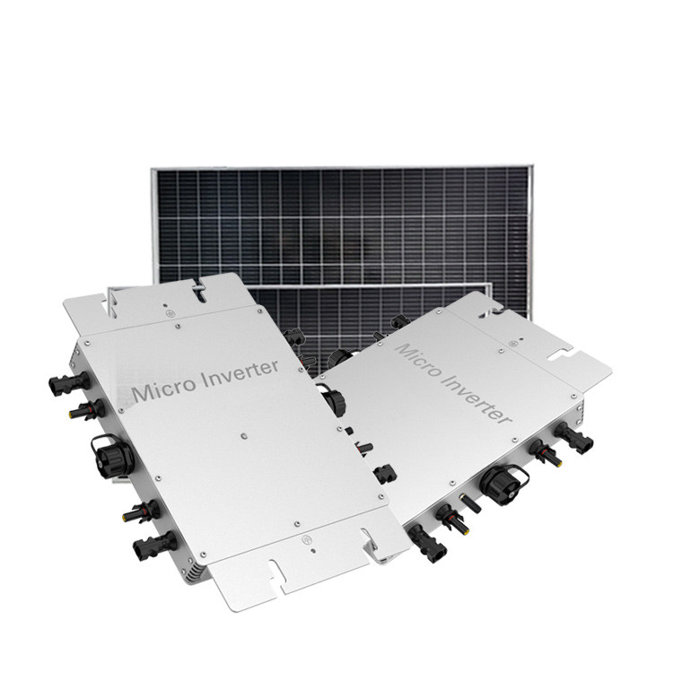 AC Solar Micro Inverter Aluminum Alloy Silver 1200w Grid Connected Micro Inverter