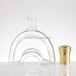 Super Flint Glass 500ml 750ml Whisky Spirit Brandy Bottles for Customize Sealing