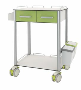 Wholesale Firm Surgical 2 Drawers HPL Hospital Medicine Trolley from china suppliers