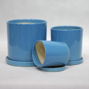 Wholesale Round Ceramic Pots Waterproof Fireproof for Plant Display from china suppliers