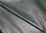 Dark Green PU Synthetic Leather Abrasion Resistant For Jacket / Dress / Bags