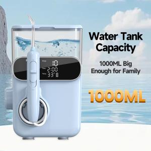 Wholesale Family Water Flosser Big Capacity 1000ml IPX5 Oral Irrigator Rechargeable Tooth Clean Electric Counter Water Flosser from china suppliers