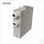 6-Port DIN-Rail Fiber Splice Box - Durable, FC/SC/ST/LC Compatible, 12-Fiber