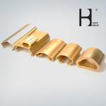 Brass Staircase Handrail Contemporary Metal Railing For Restaurant And Hotel