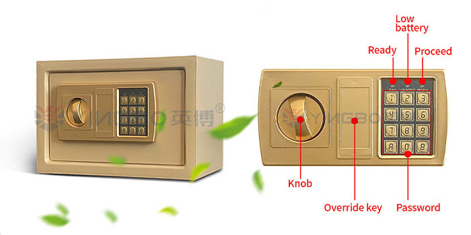 3 Solid Bolts Electronic Digital Fireproof Safe Box 8.5L With Full Digit Keypad