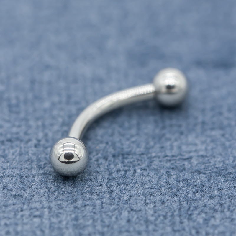 Synthetic Opal 16 Gauge Eyebrow Piercing Jewelry Stainless Steel 8mm