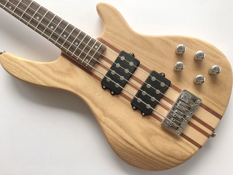 professional active electric bass guitar neck through body bass guitar with ashwood body