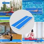 Home Fitness Inflatable Air Track Mat Blue Gymnastics Tumbling Floor Mats