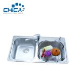 SUS304 Stainless Steel Kitchen Sink Double Bowl Kitchen Sink Press Kitchen Sink