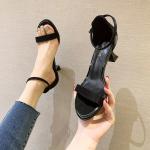 YTH007 Fashion All-Match High-Heeled Shoes Female Buckle Sandals Sexy Stiletto