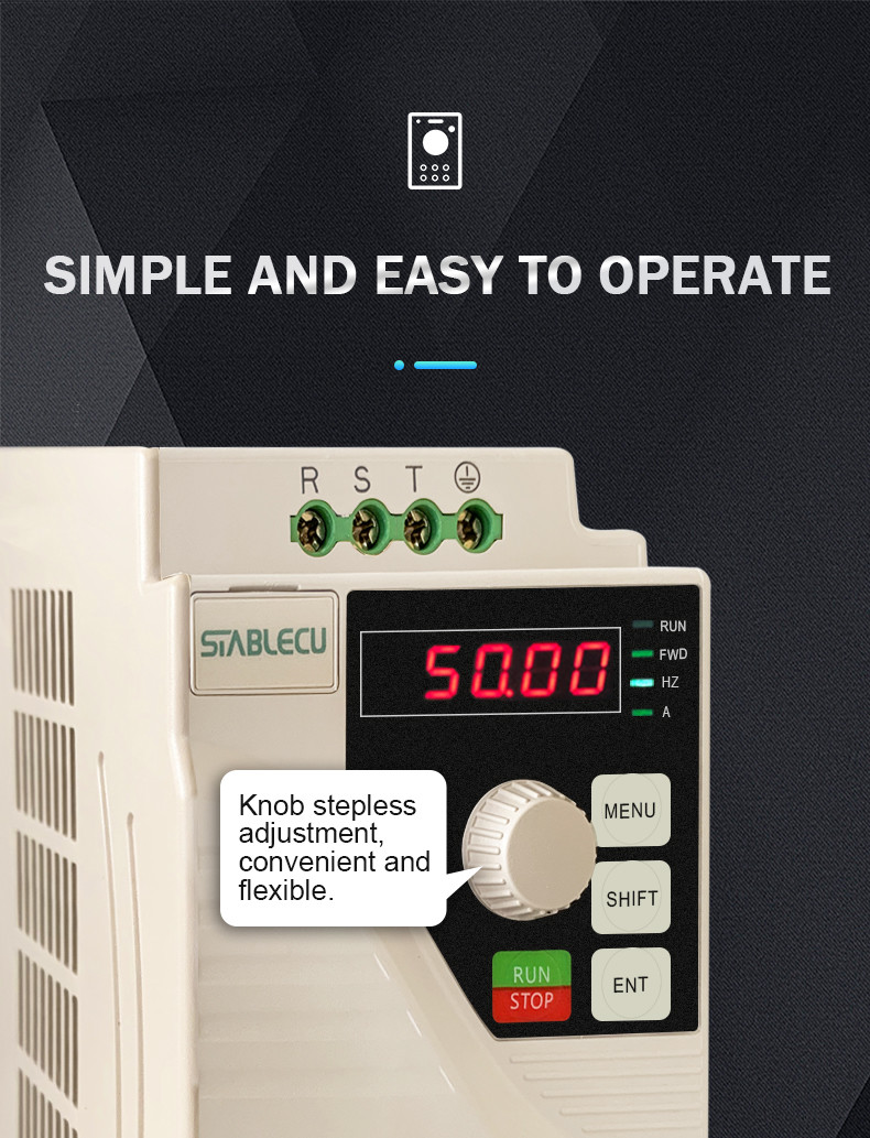 IP20 Micro Drive VFD , 220V Single Phase To 3 Phase VFD
