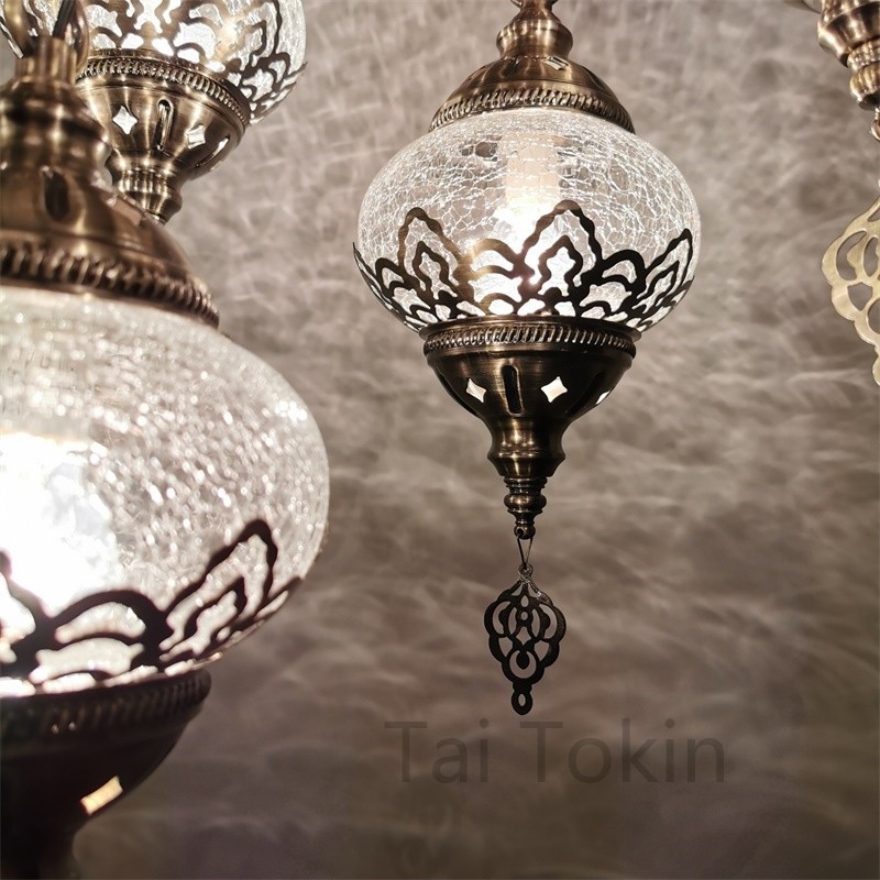 Mediterranean style chandelier light handmade mosaic big turkish lamps(WH-DC-22)