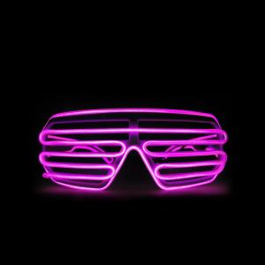 Wholesale Multi-Color EL Wire Shutter Glasses Light Up Glow Sunglasses For Concerts, Party, Night Clubs from china suppliers