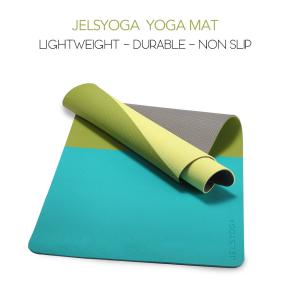 Wholesale SGS Certified TPE Sport Yoga Mat With Carrying Strap Three Color Color Matching Pad from china suppliers