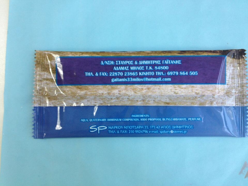individual wet wipes for restaurant
