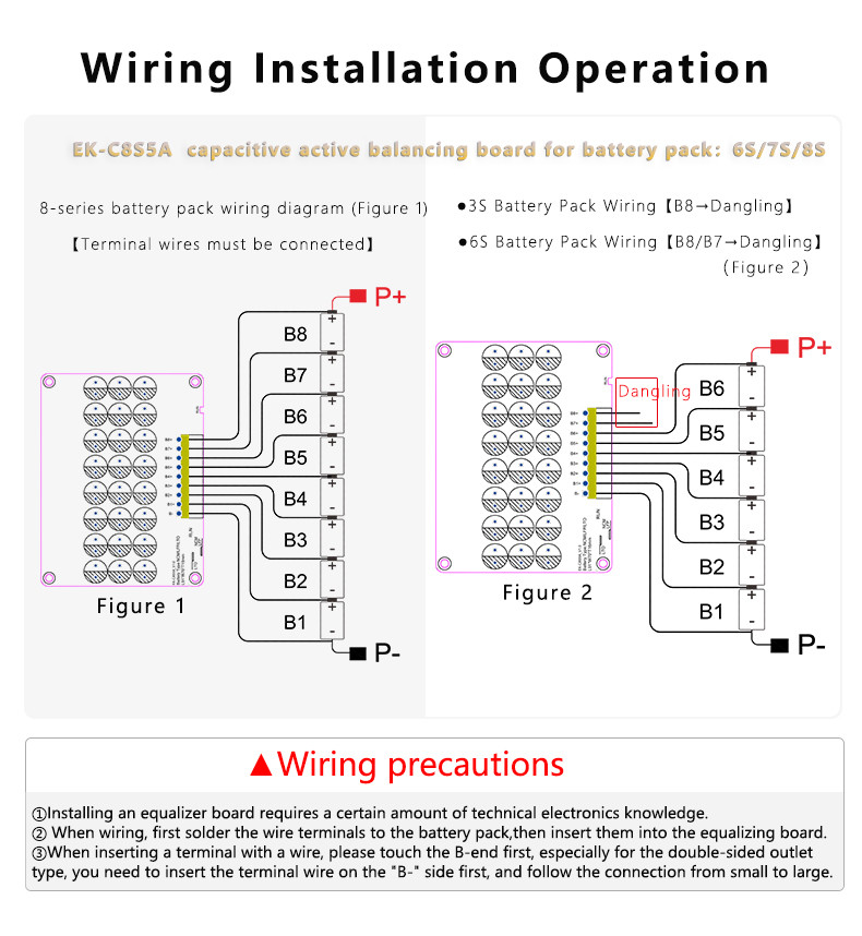 Enerkey 6S-8S 5A Lithium Active Balancer with Aluminum Shell Li-ion/Lto/Lifepo4 Battery Balancing Board