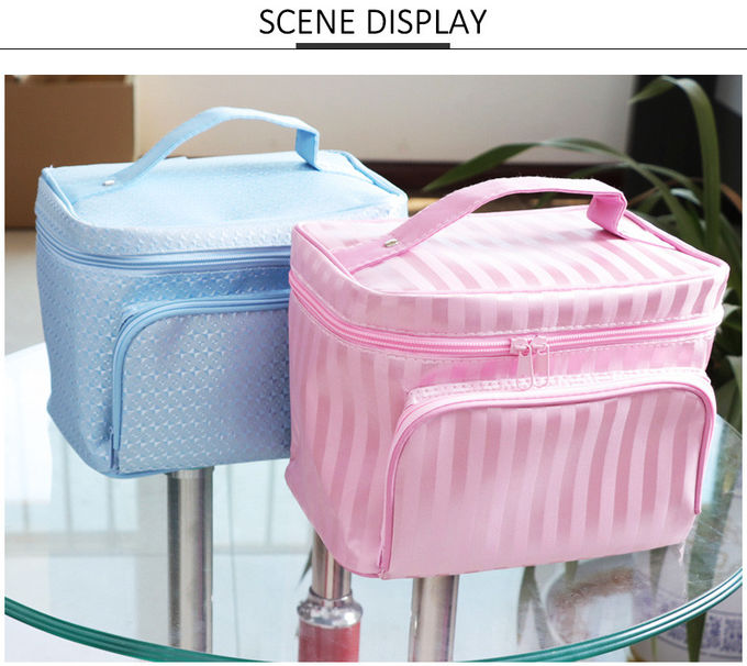 Multi-Functional Cylinder Bucket Makeup Bag Women with Handle
