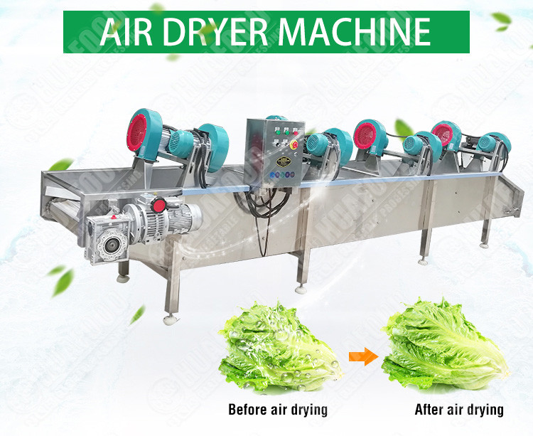 500kg/h Industrial Food Drying Machine Vegetable Wind Dewater
