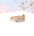 Wedding rings Rose Gold Butterfly Diamond Ring 18K gold diamond rings