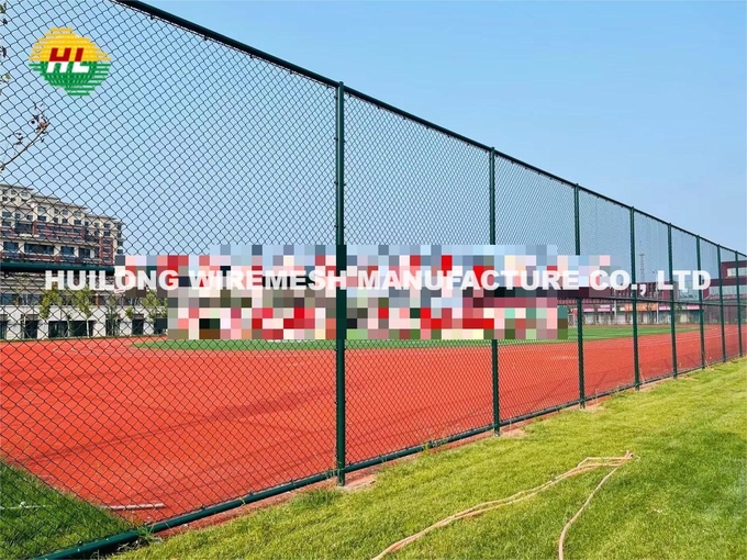Green Pvc coated  Chain link fence for Baseball Fields or other play ground. 5