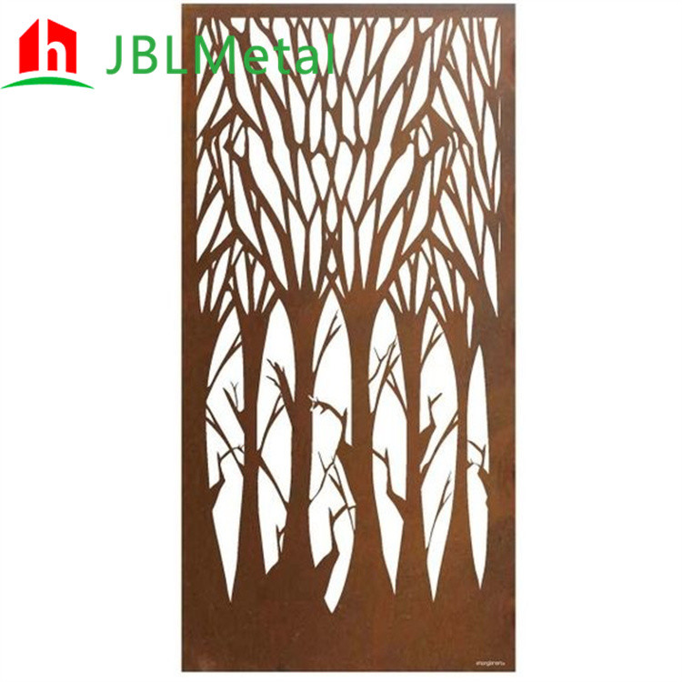Weathering Steel Panel Room Dividers With Lights Decorative Metal