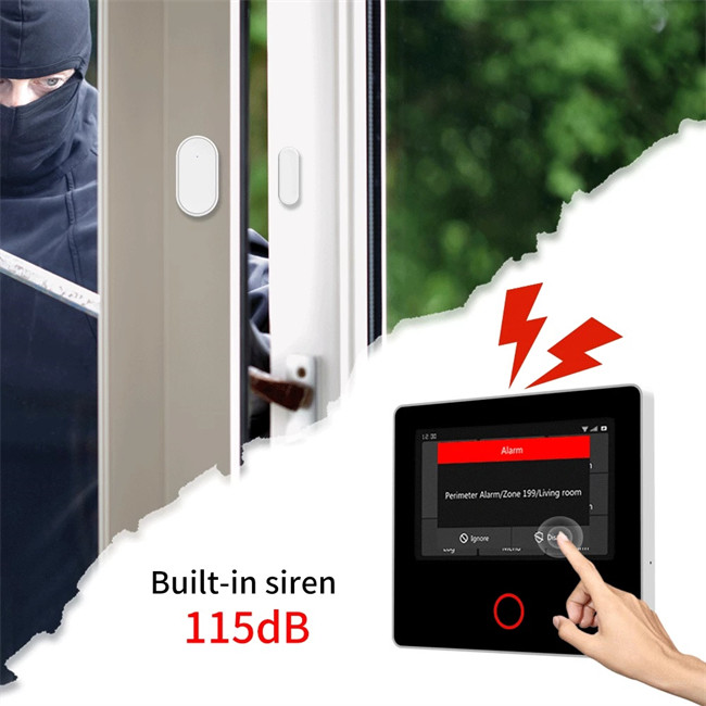 Glomarket Tuya 4g/Wifi Smart-Home-System Alarm DIY System Wireless Security Anti Theft Smart Home Alarm System Alexa